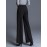 Solid High Waist Straight Leg Pants, Casual Draped Pocket Pants, Women's Clothing